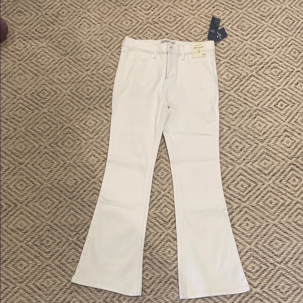 Abercrombie Kids White Flare Jeans